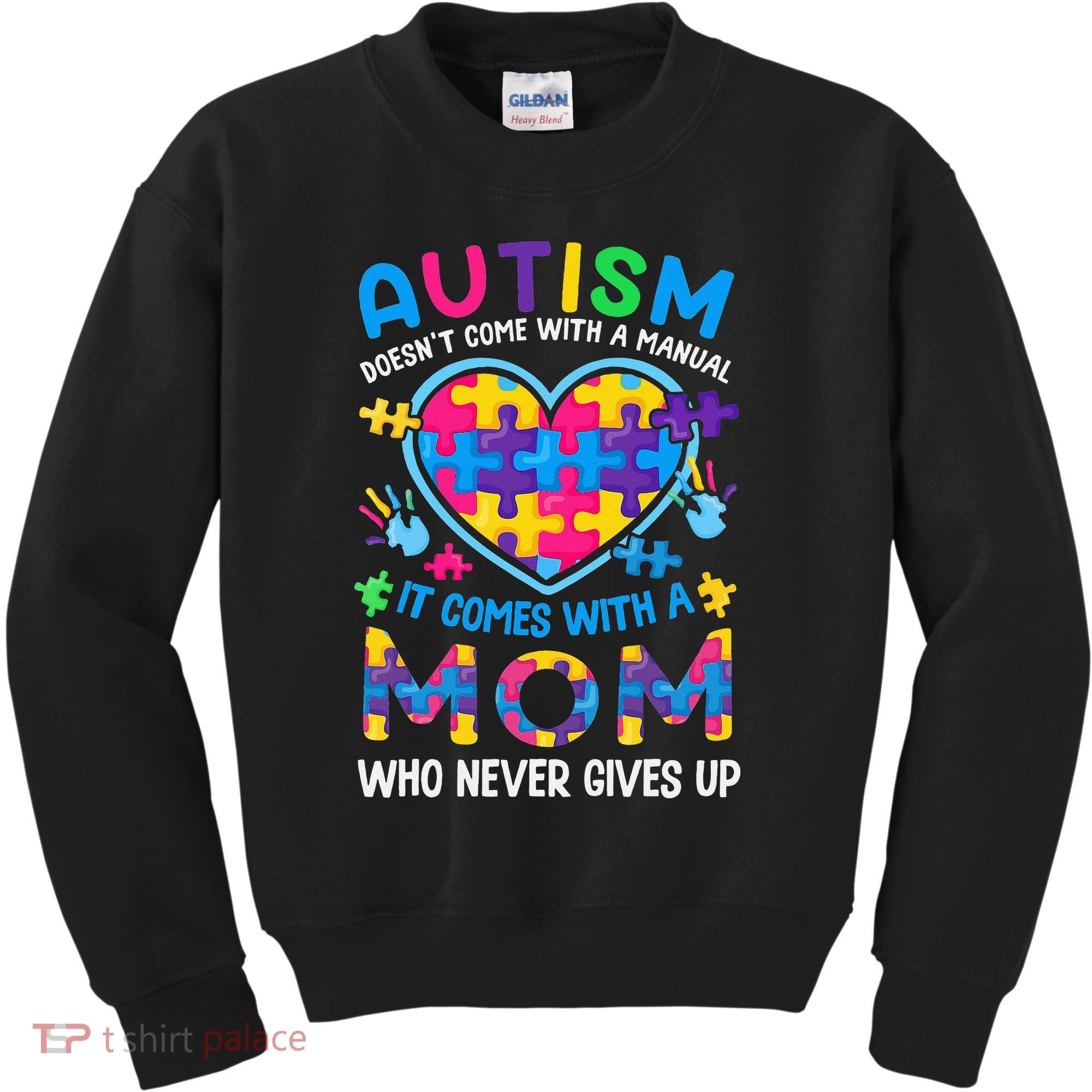 Autism Mom Puzzle Piece Autism Awareness Kids Sweatshirt