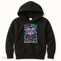 Autism Mom Puzzle Piece Autism Awareness Kids Hoodie thumb 0