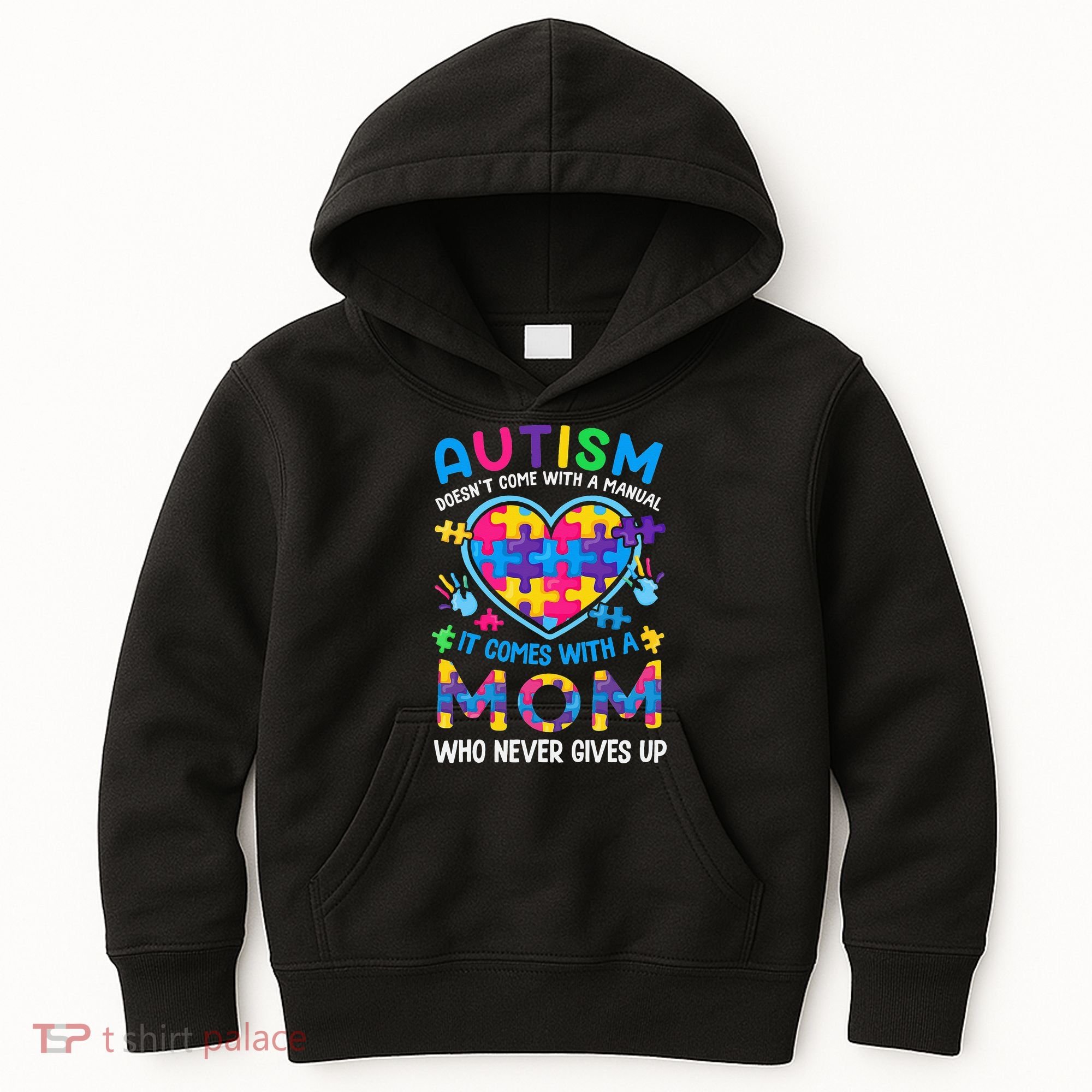 Autism Mom Puzzle Piece Autism Awareness Kids Hoodie