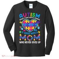 Autism Mom Puzzle Piece Autism Awareness Kids Long Sleeve Shirt thumb 0