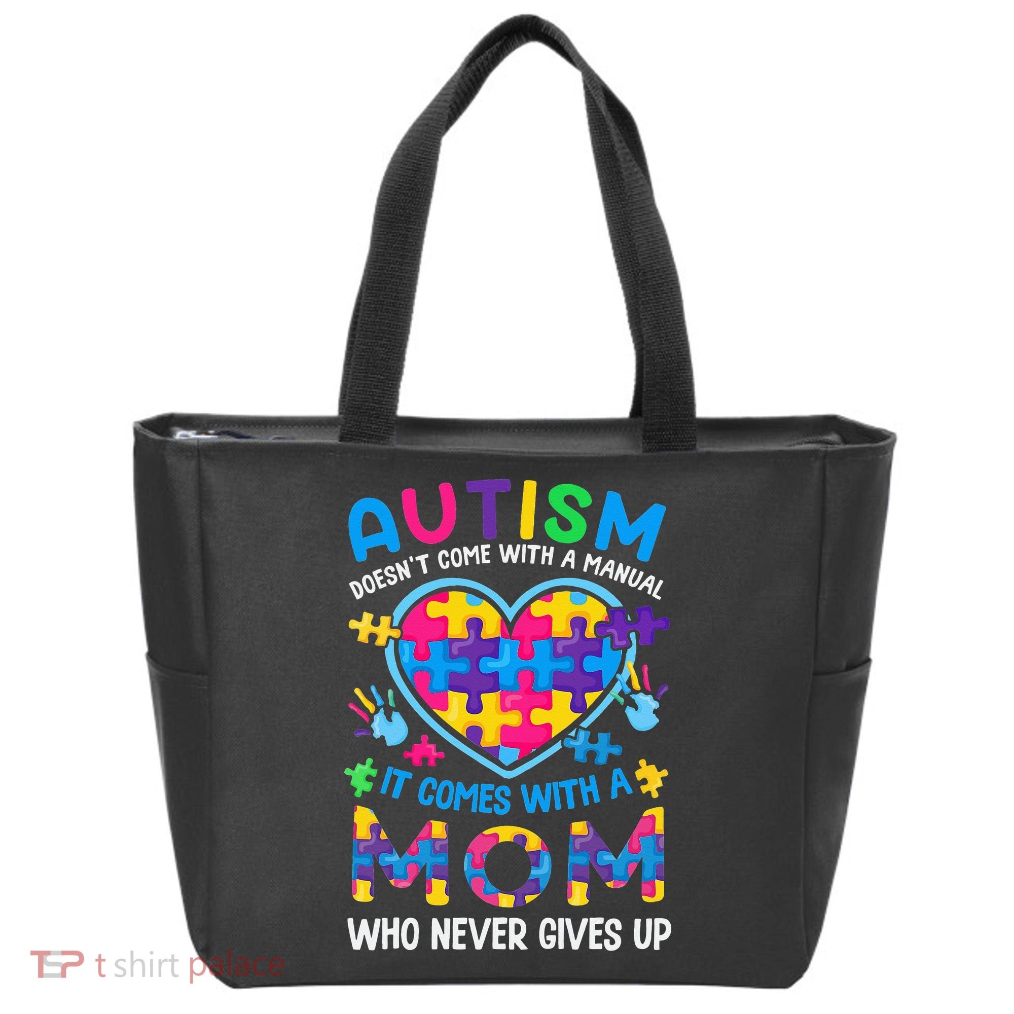 Autism Mom Puzzle Piece Autism Awareness Tote Bag