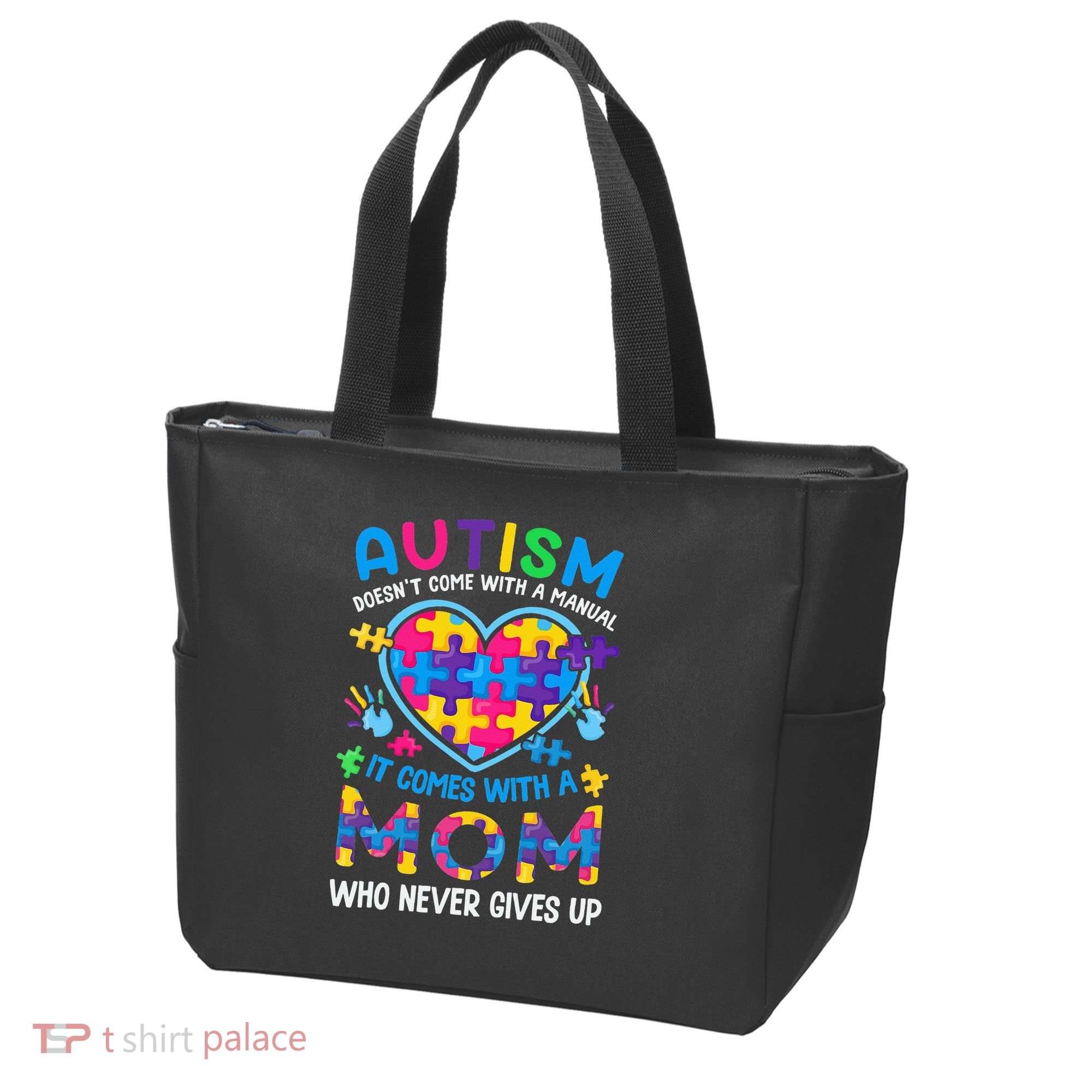Autism Mom Puzzle Piece Autism Awareness Tote Bag