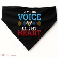 Autism Mom Proud Coach Awareness Month Autistic Pride Gift USA-Made Doggie Bandana thumb 0