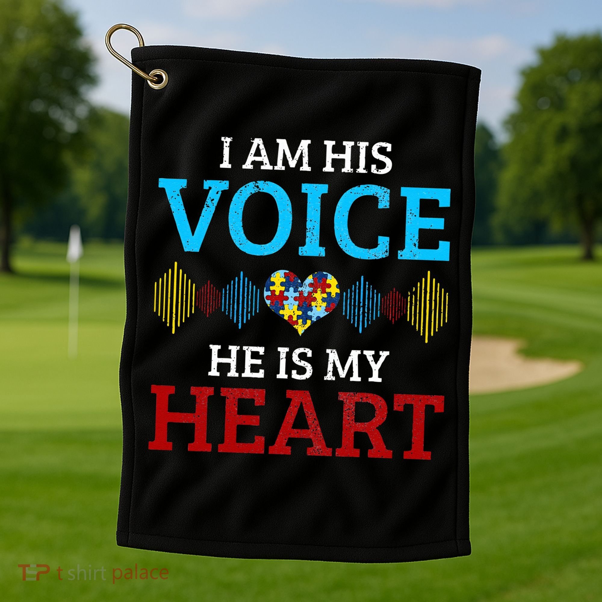 Autism Mom Proud Coach Awareness Month Autistic Pride Gift Golf Towel