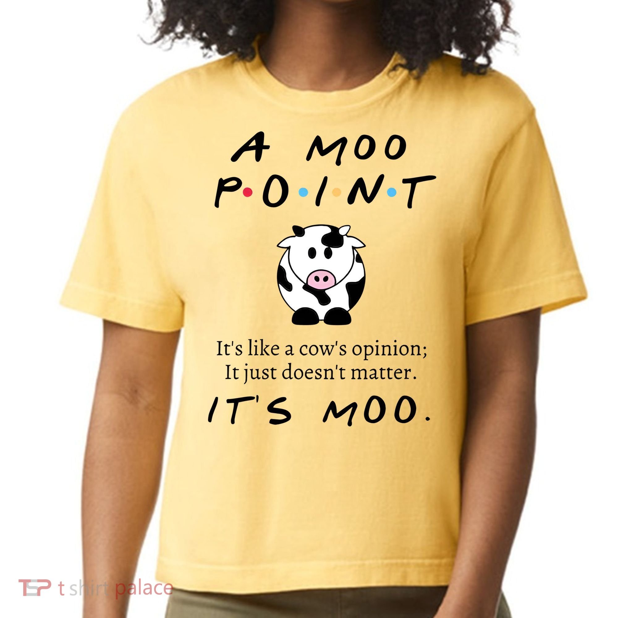 A Moo Point Its Like A Cows Opinion Comfort Colors Boxy T-Shirt