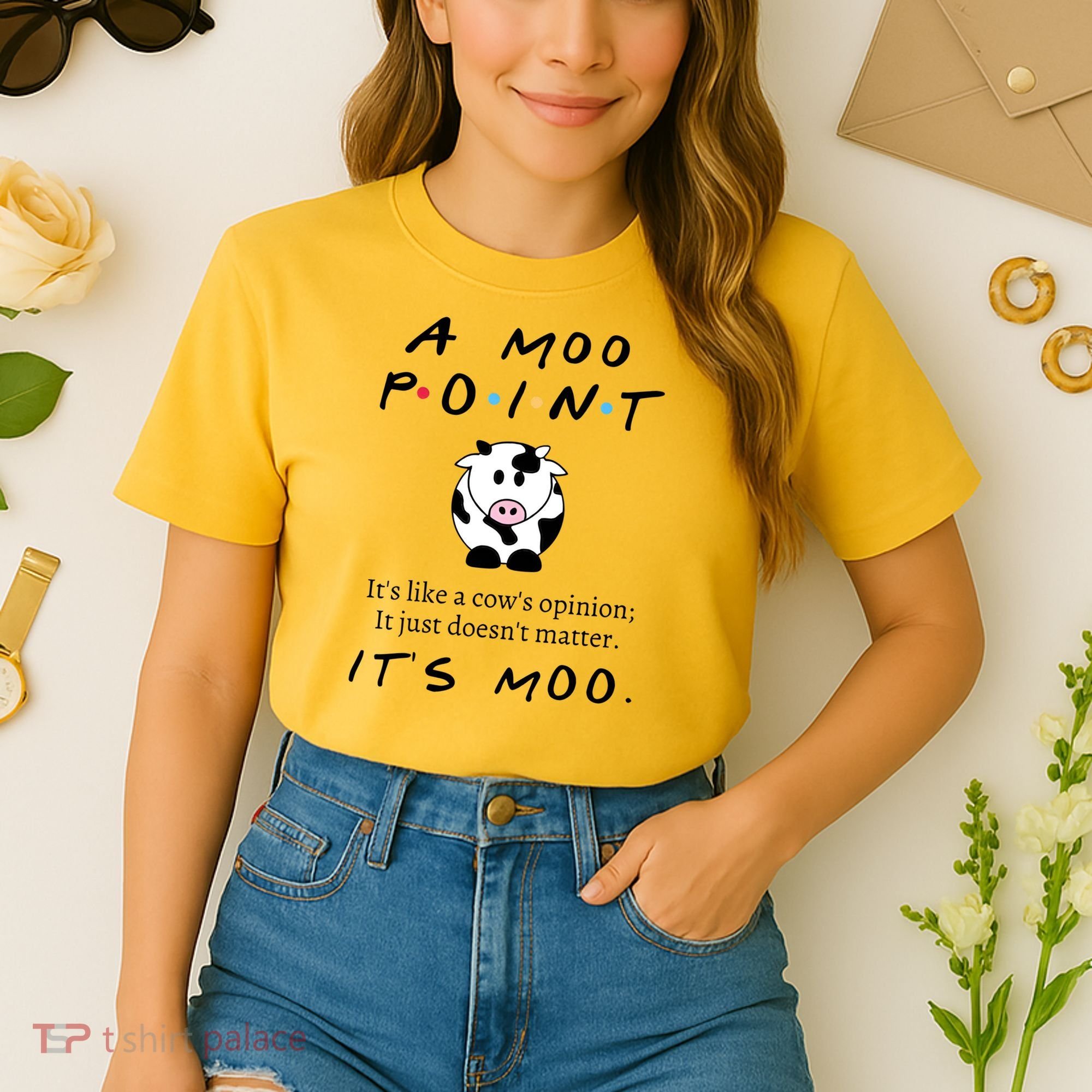 A Moo Point Its Like A Cows Opinion Comfort Colors Boxy T-Shirt