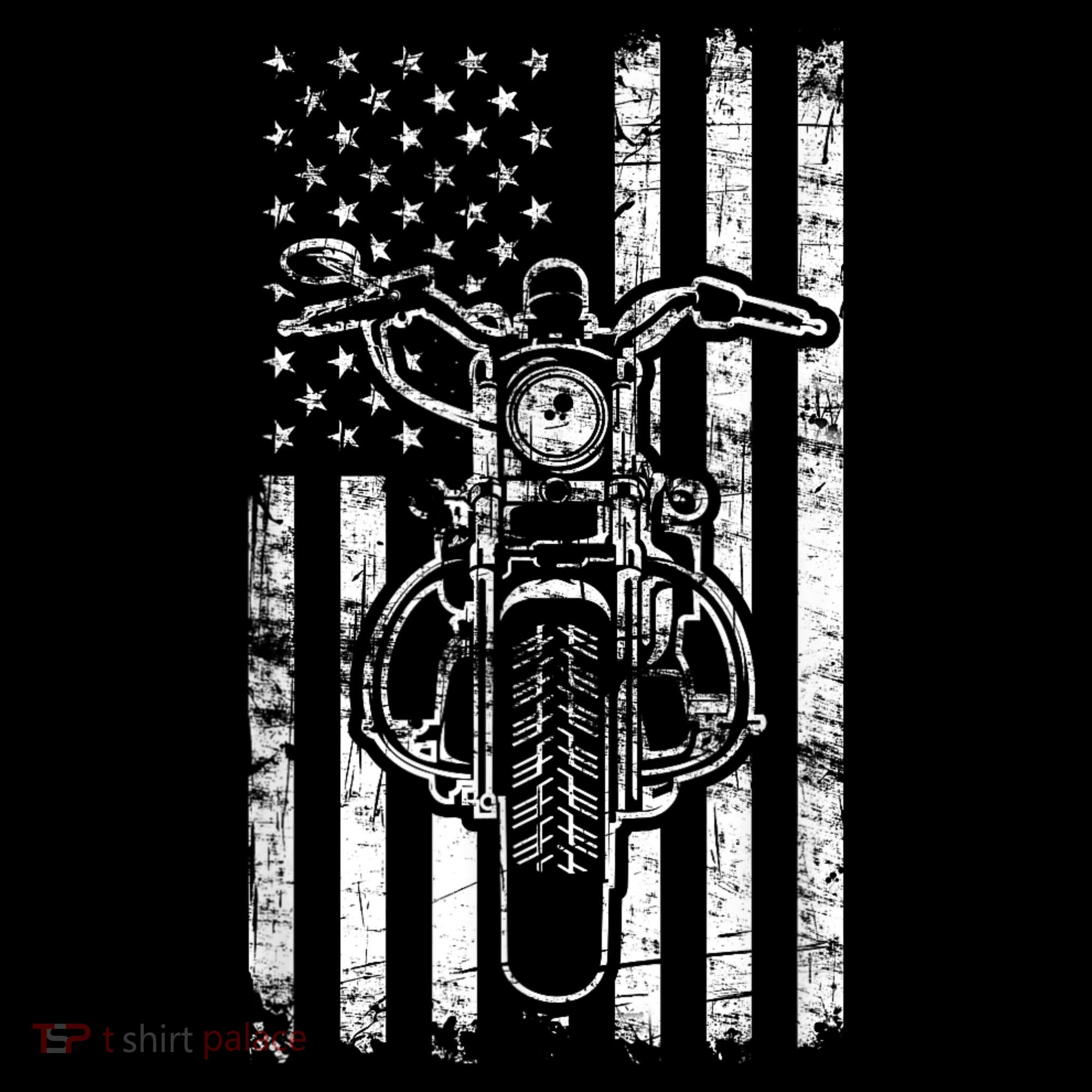 American Motorcycle Patriotic US Flag Cool Biker Coffee Mug