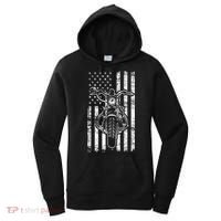 American Motorcycle Patriotic US Flag Cool Biker Women's Hoodie thumb 0