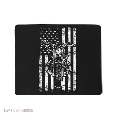 American Motorcycle Patriotic US Flag Cool Biker Mousepad