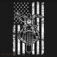 American Motorcycle Patriotic US Flag Cool Biker Baby Bodysuit thumb 2