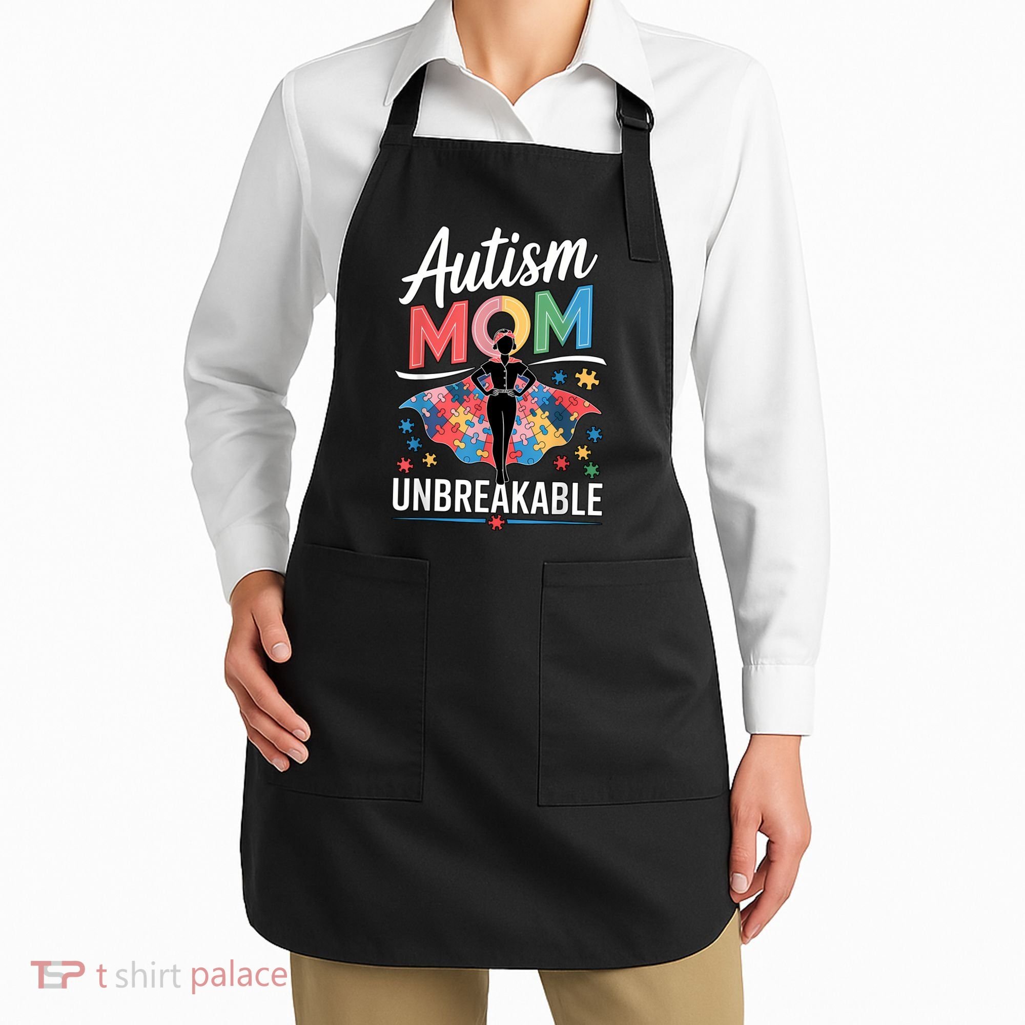 Autism Mom  Puzzle Piece Advocate Support  Apron