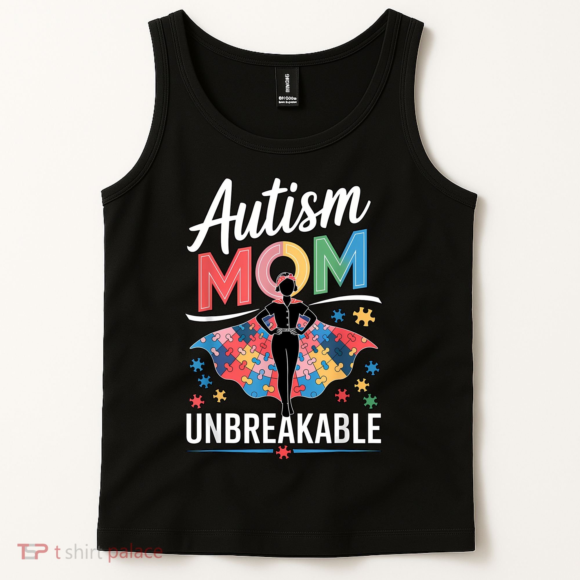 Autism Mom  Puzzle Piece Advocate Support  Tank Top