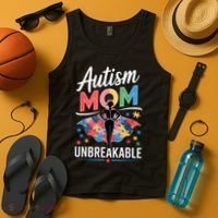 Autism Mom  Puzzle Piece Advocate Support  Tank Top thumb 4