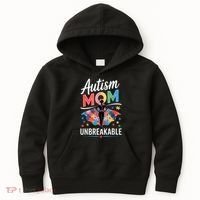 Autism Mom  Puzzle Piece Advocate Support  Kids Hoodie thumb 0