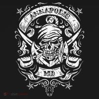 Annapolis Maryland Pirate Skull and Crossed Swords Women's Hoodie thumb 2