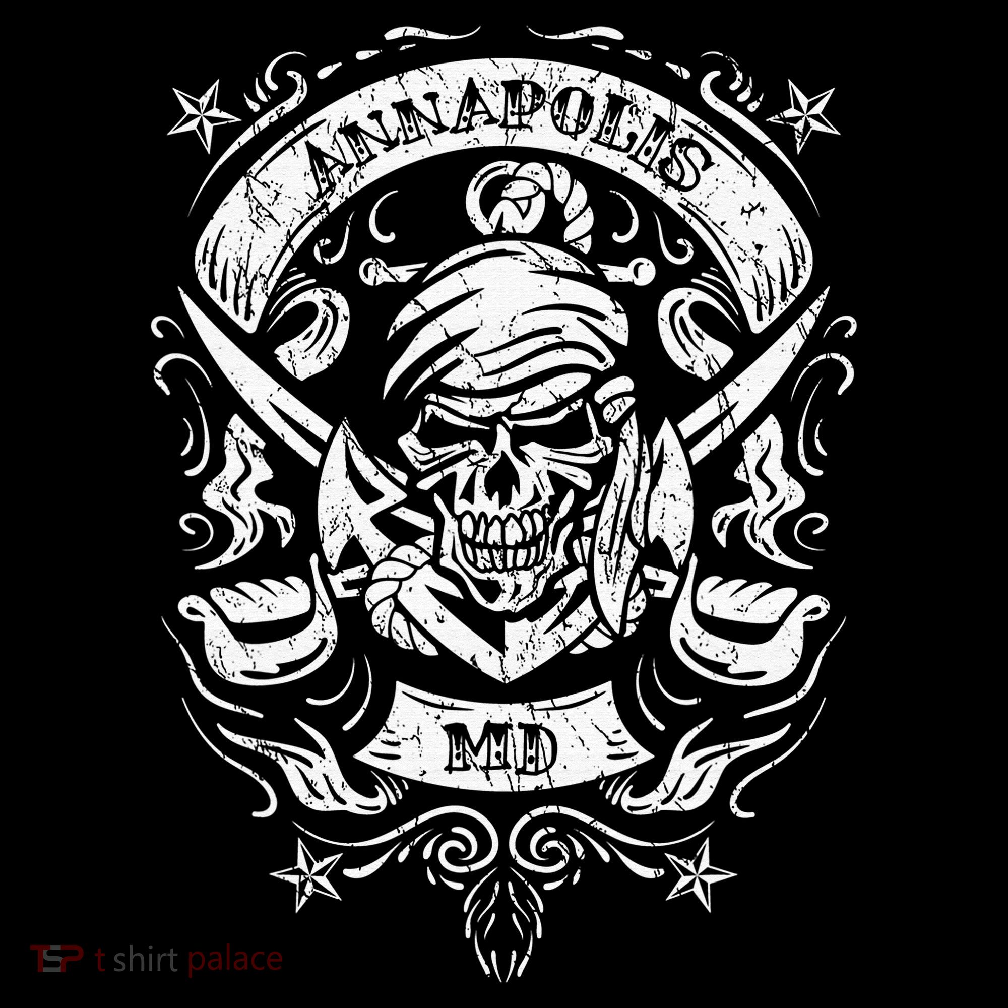 Annapolis Maryland Pirate Skull and Crossed Swords Women's Hoodie