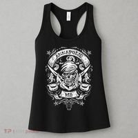 Annapolis Maryland Pirate Skull and Crossed Swords Women's Tank Top thumb 3