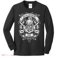 Annapolis Maryland Pirate Skull and Crossed Swords Kids Long Sleeve Shirt thumb 0