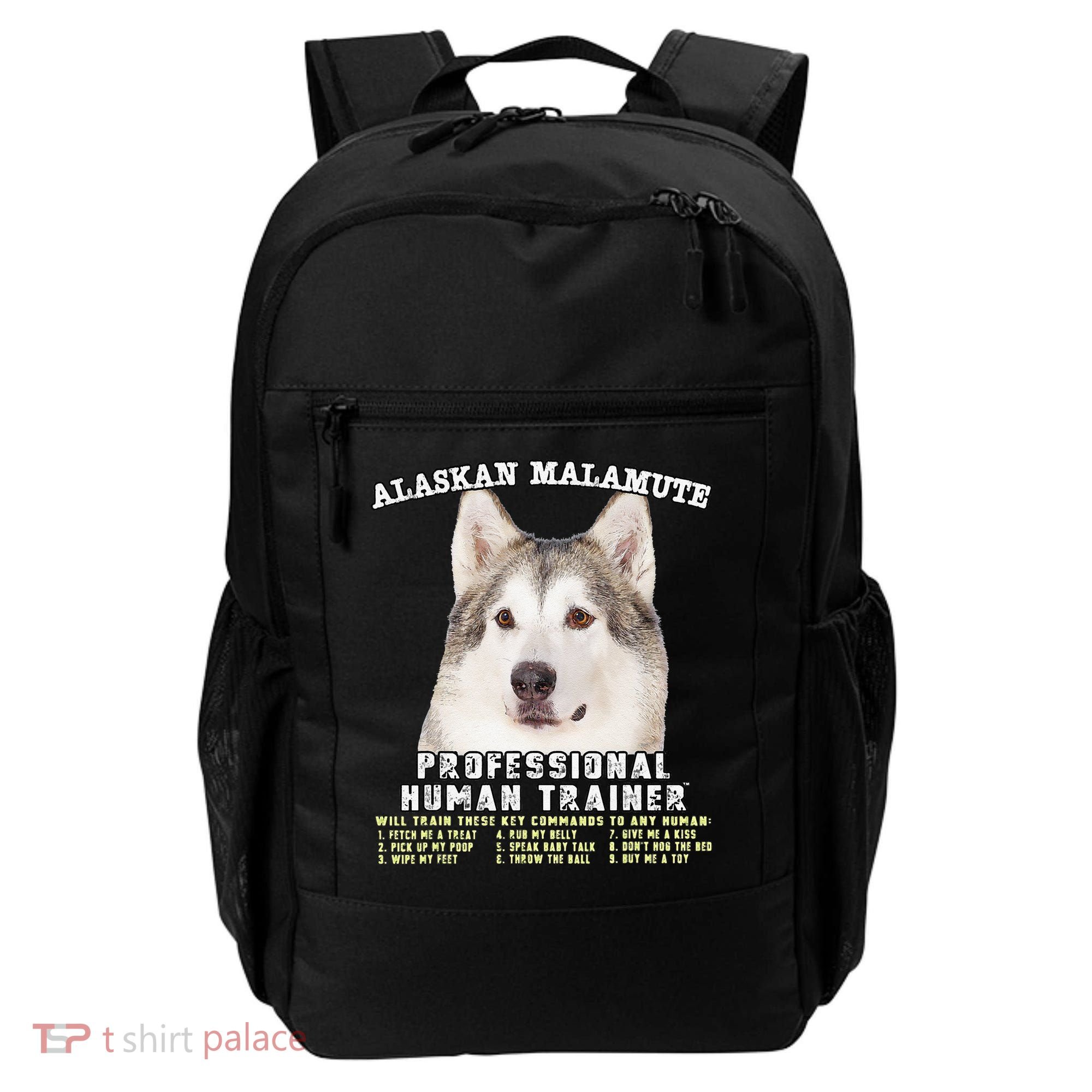 Alaskan Malamute Professional Human Trainer Cute Dog Backpack