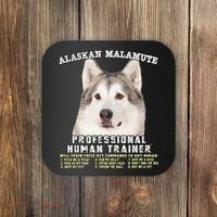 Alaskan Malamute Professional Human Trainer Cute Dog Coaster thumb 0