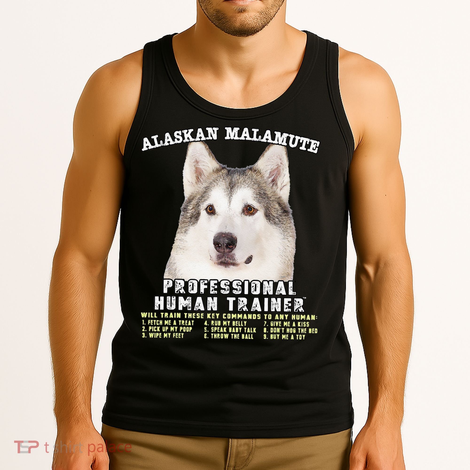 Alaskan Malamute Professional Human Trainer Cute Dog Tank Top