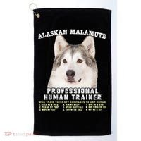 Alaskan Malamute Professional Human Trainer Cute Dog Golf Towel thumb 0