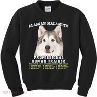 Alaskan Malamute Professional Human Trainer Cute Dog Kids Sweatshirt thumb 0