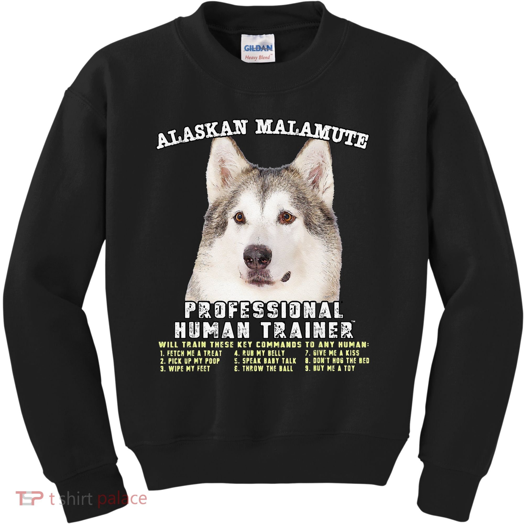Alaskan Malamute Professional Human Trainer Cute Dog Kids Sweatshirt