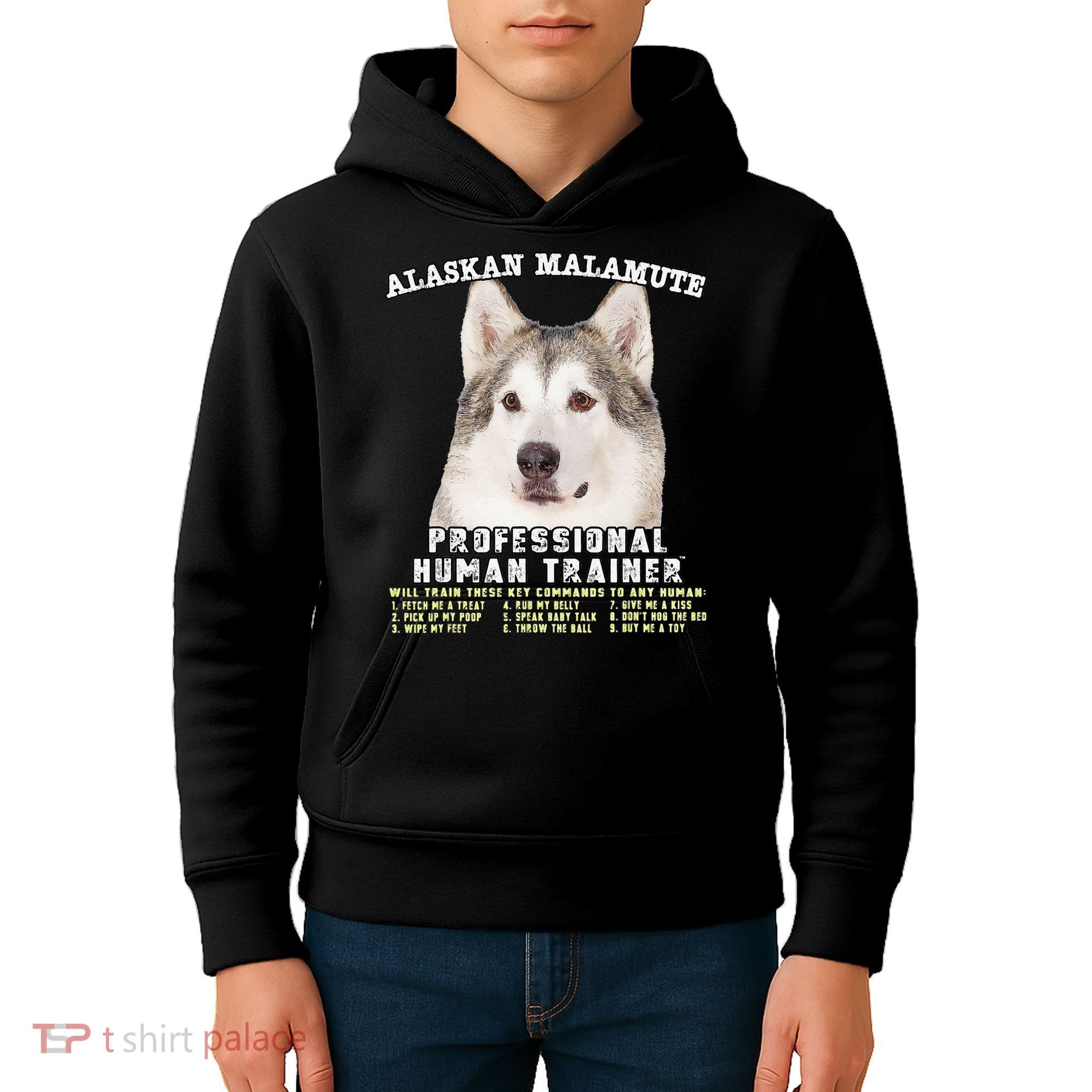Alaskan Malamute Professional Human Trainer Cute Dog Kids Hoodie
