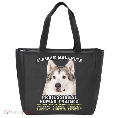 Alaskan Malamute Professional Human Trainer Cute Dog Tote Bag