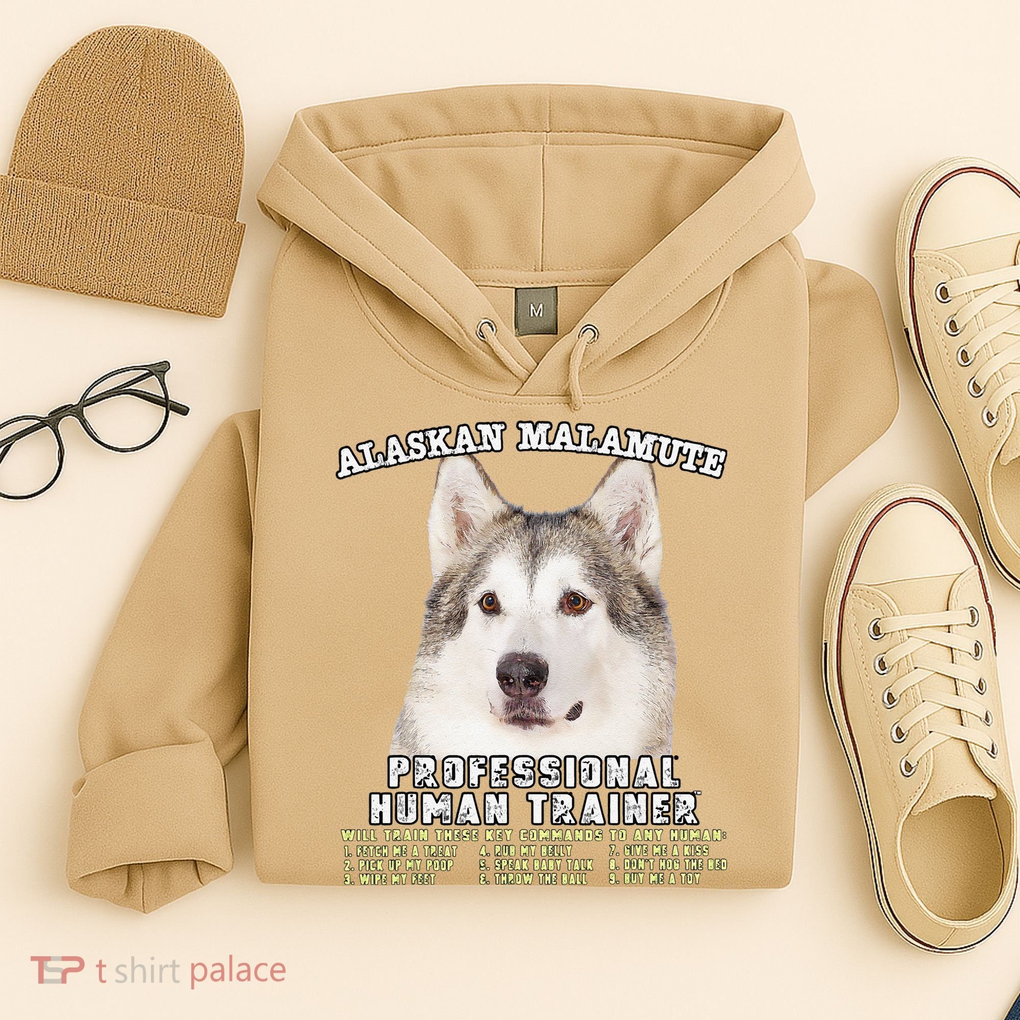 Alaskan Malamute Professional Human Trainer Cute Dog Hoodie