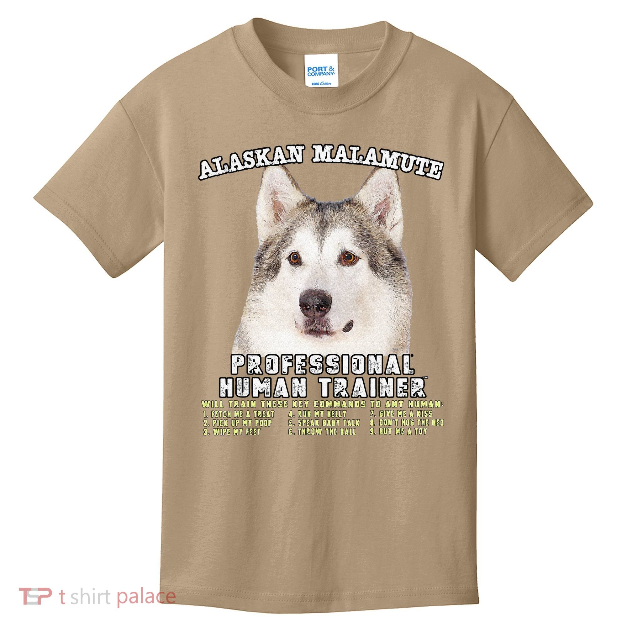 Alaskan Malamute Professional Human Trainer Cute Dog Kids T-Shirt