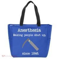 Anesthesia Making People Shut Up Since 1846 Tote Bag thumb 0