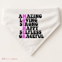 Amazing Mother Quote Cute Gift USA-Made Doggie Bandana thumb 0