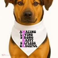 Amazing Mother Quote Cute Gift USA-Made Doggie Bandana thumb 1