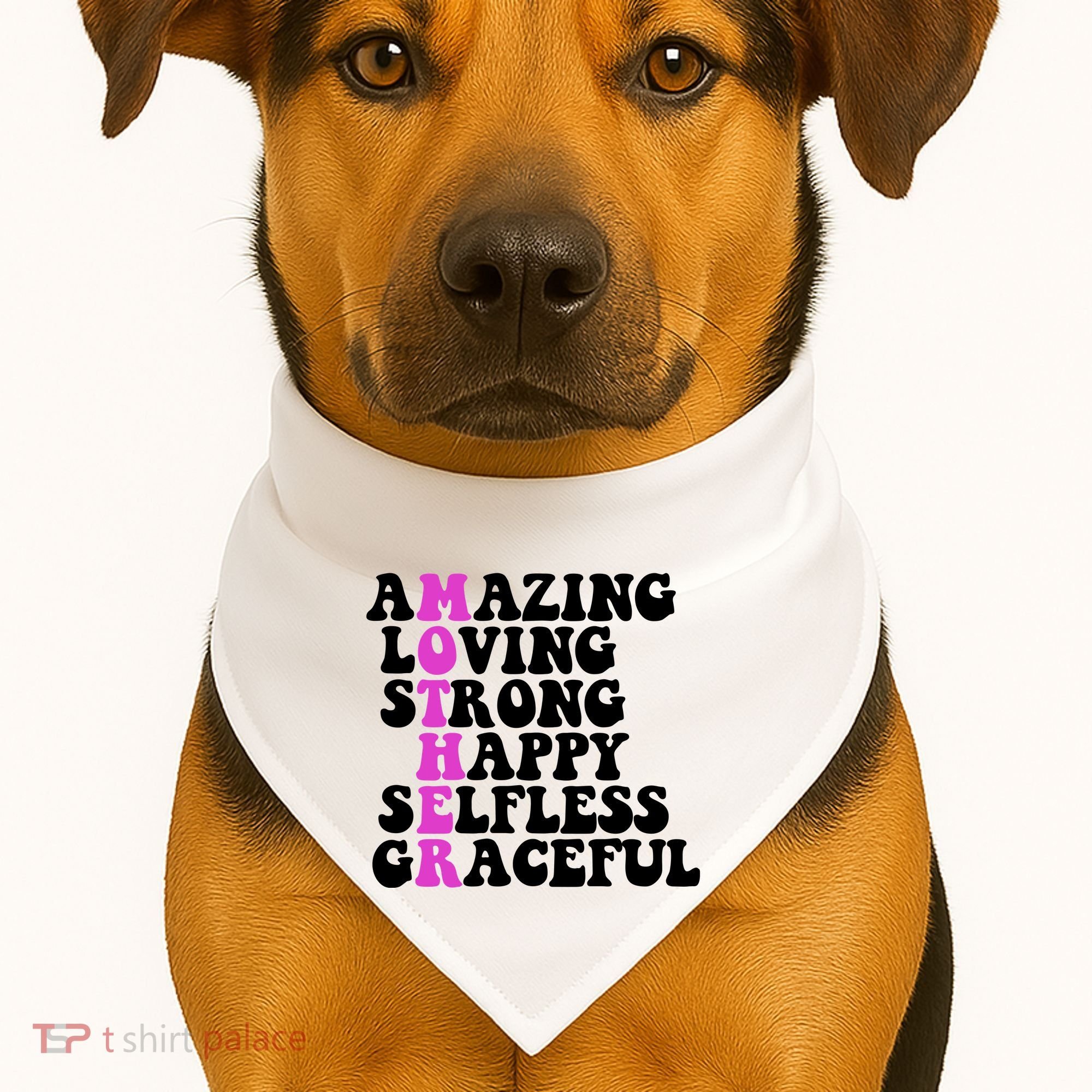 Amazing Mother Quote Cute Gift USA-Made Doggie Bandana