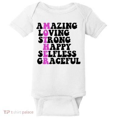 Amazing Mother Quote Cute Gift Baby Bodysuit