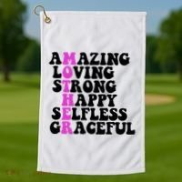 Amazing Mother Quote Cute Gift Golf Towel thumb 1