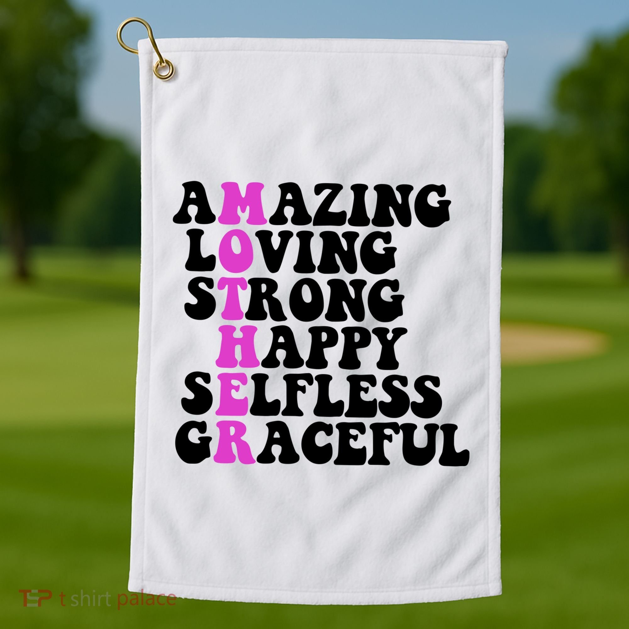 Amazing Mother Quote Cute Gift Golf Towel