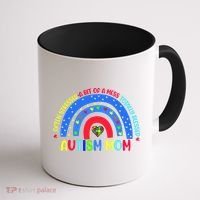Autism Mom Rainbow Totally Blessed Awareness Love Puzzle Coffee Mug thumb 1
