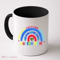 Autism Mom Rainbow Totally Blessed Awareness Love Puzzle Coffee Mug thumb 0