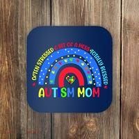 Autism Mom Rainbow Totally Blessed Awareness Love Puzzle Coaster thumb 0