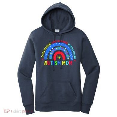 Autism Mom Rainbow Totally Blessed Awareness Love Puzzle Women's Hoodie