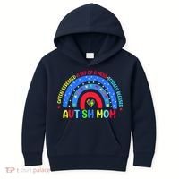 Autism Mom Rainbow Totally Blessed Awareness Love Puzzle Kids Hoodie thumb 0