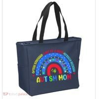 Autism Mom Rainbow Totally Blessed Awareness Love Puzzle Tote Bag thumb 2
