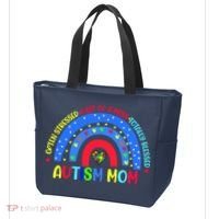 Autism Mom Rainbow Totally Blessed Awareness Love Puzzle Tote Bag thumb 3