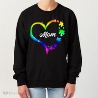Autism Mom Rainbow Heart Women's Sweatshirt thumb 0