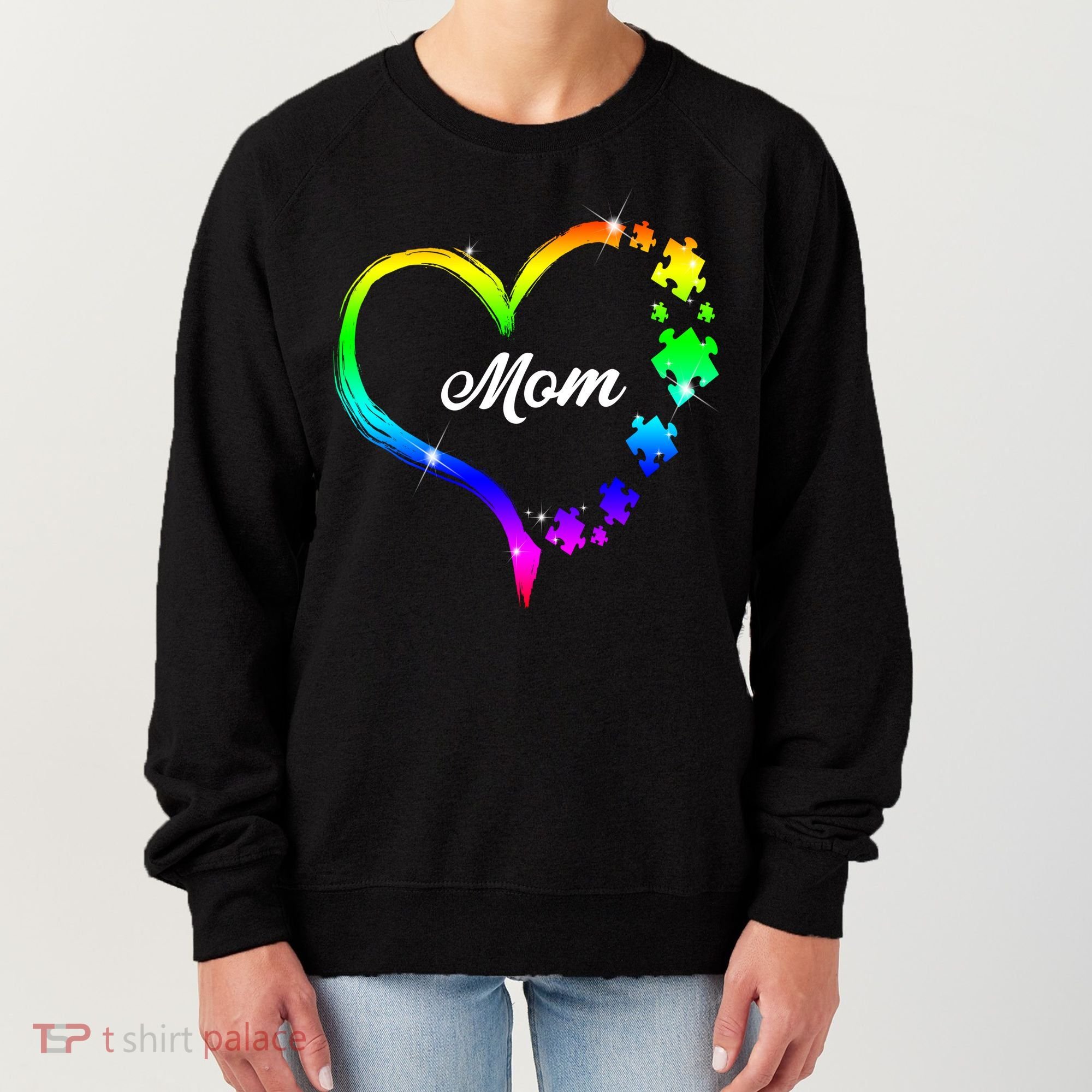 Autism Mom Rainbow Heart Women's Sweatshirt