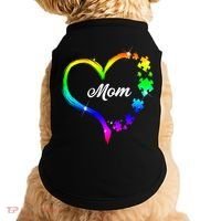 Autism Mom Rainbow Heart Doggie Tank thumb 0