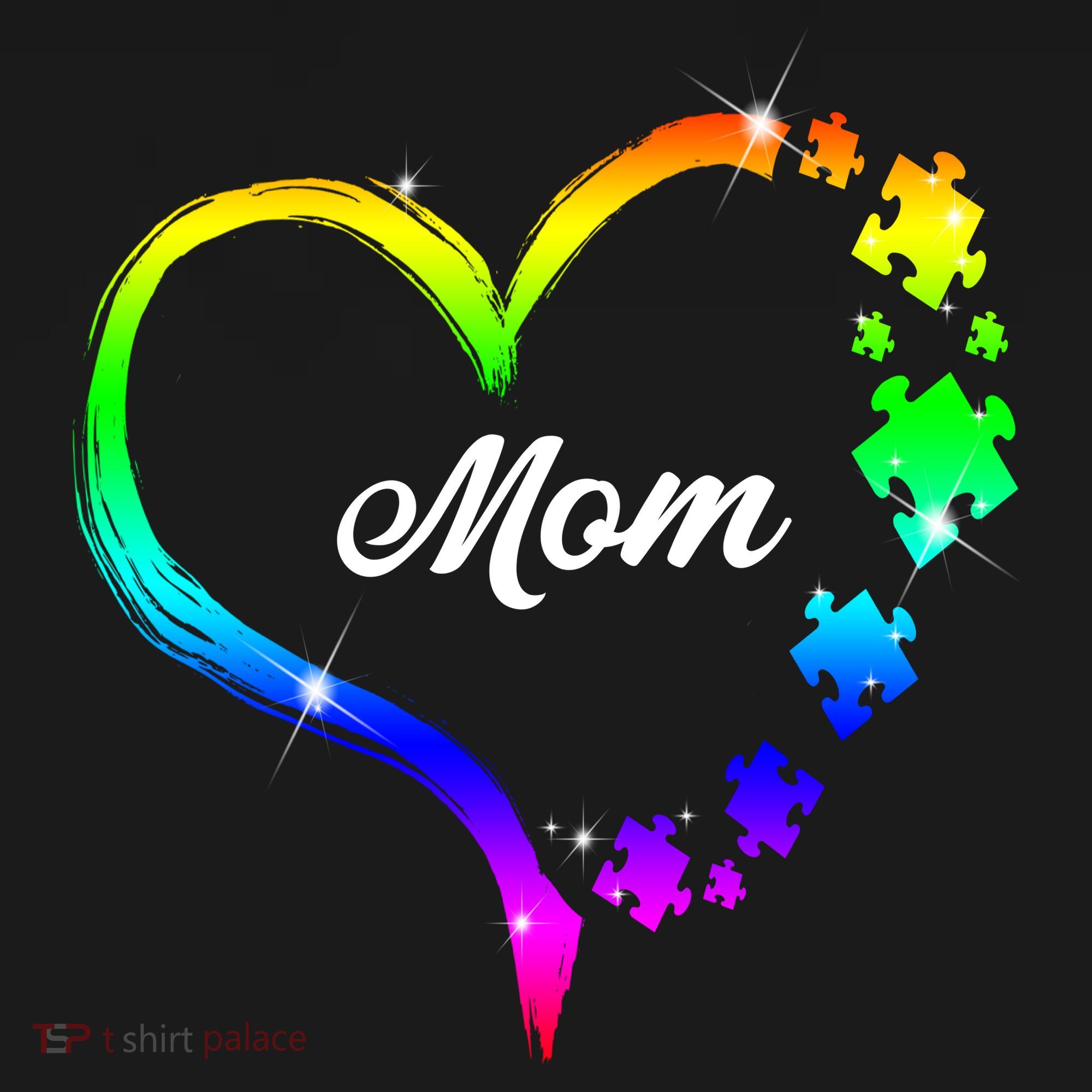 Autism Mom Rainbow Heart Backpack